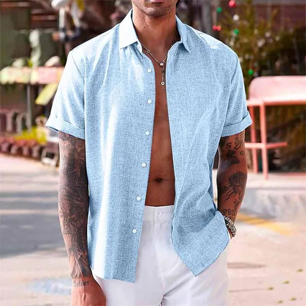 ARISO | Elegant Cotton-Linen Shirt