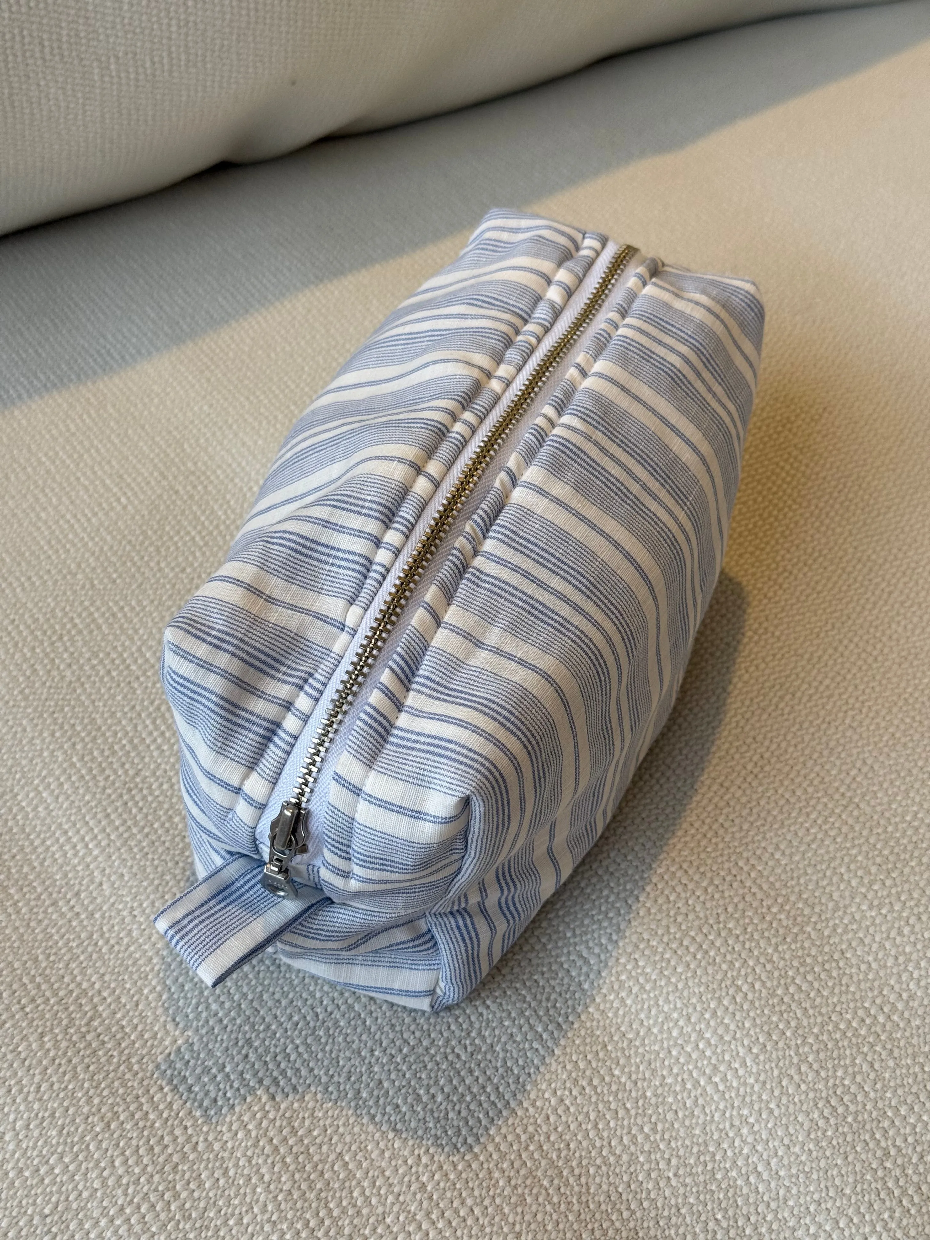 Blue Stripe Cosmetic Bag