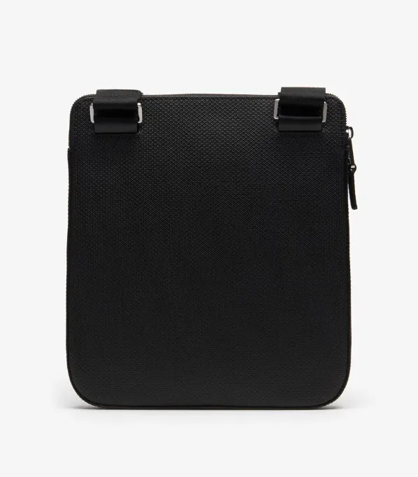 Lacoste Flat Chantaco Crossover Leather Bag