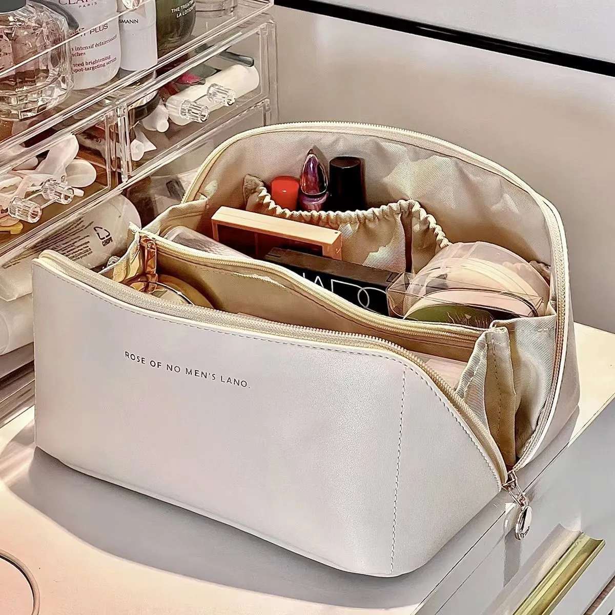 Leather Travel Cosmetic Bag