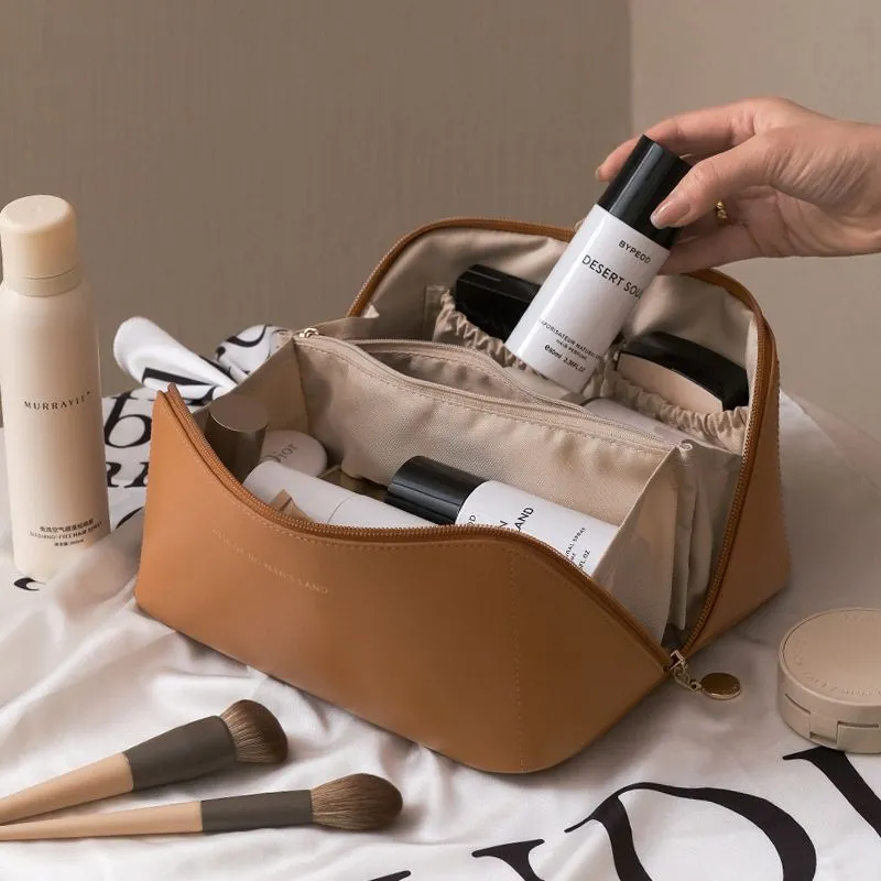 Leather Travel Cosmetic Bag