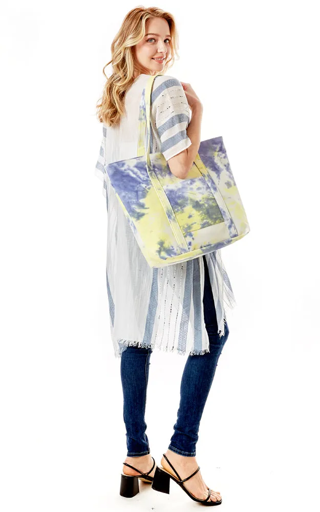 LOA373 Tie Dyed Print Tote Beach Bag