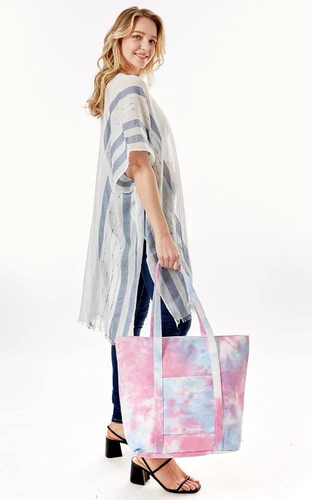 LOA373 Tie Dyed Print Tote Beach Bag