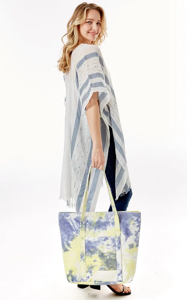 LOA373 Tie Dyed Print Tote Beach Bag