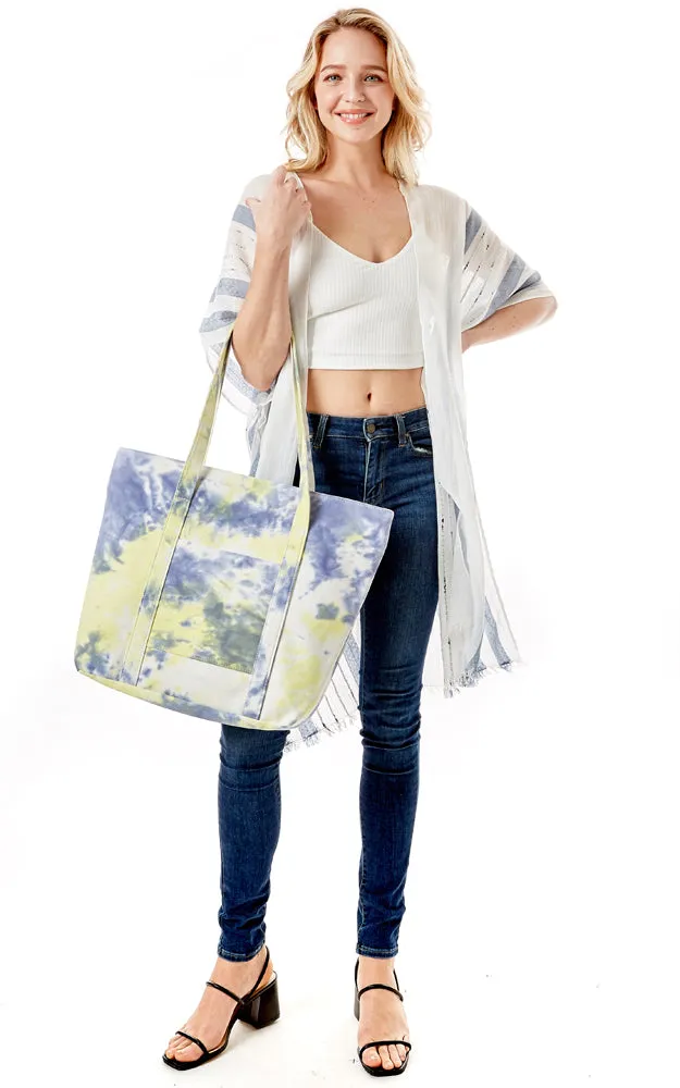 LOA373 Tie Dyed Print Tote Beach Bag