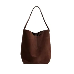 Ry & Ginger Small Suede Tote in Coffee