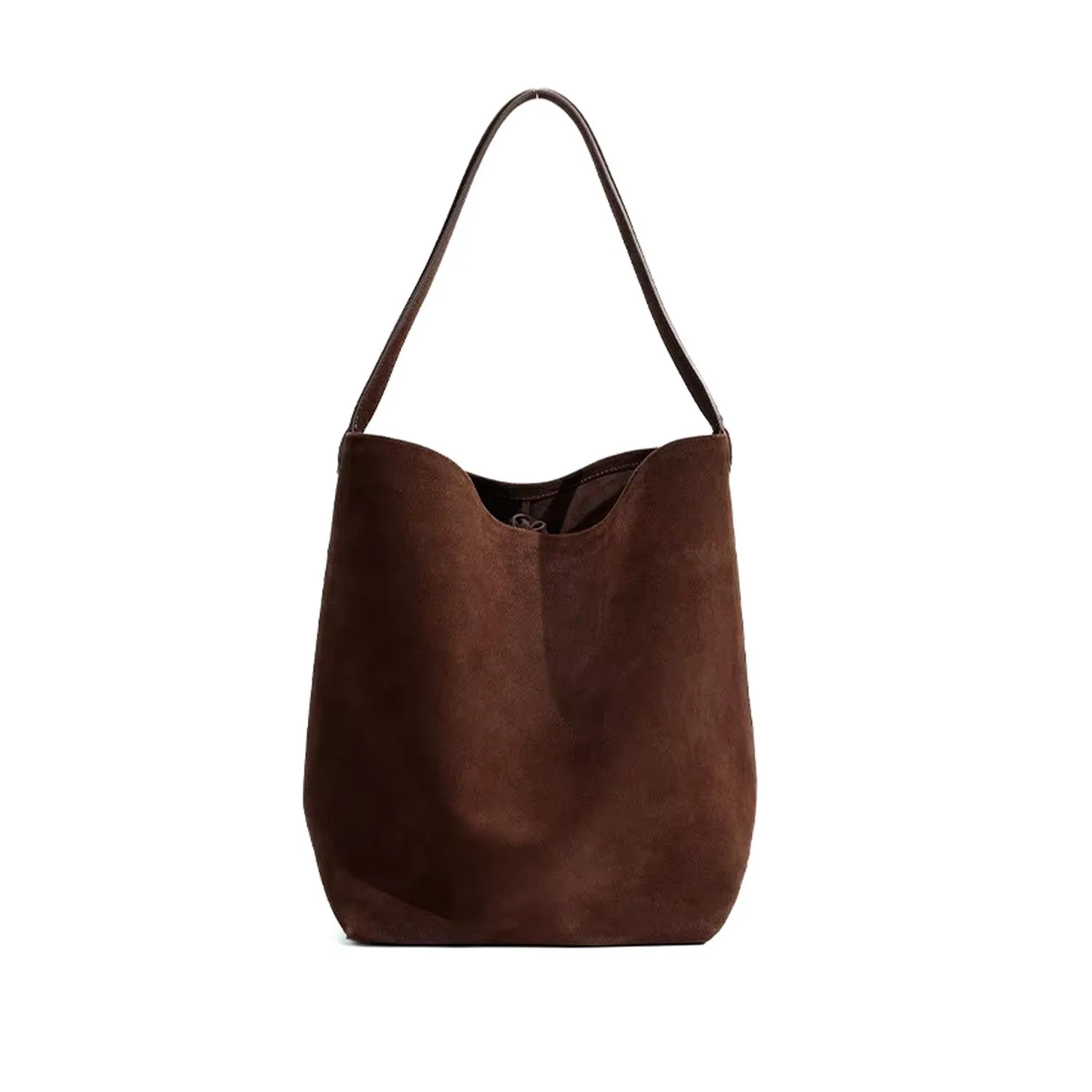 Ry & Ginger Small Suede Tote in Coffee