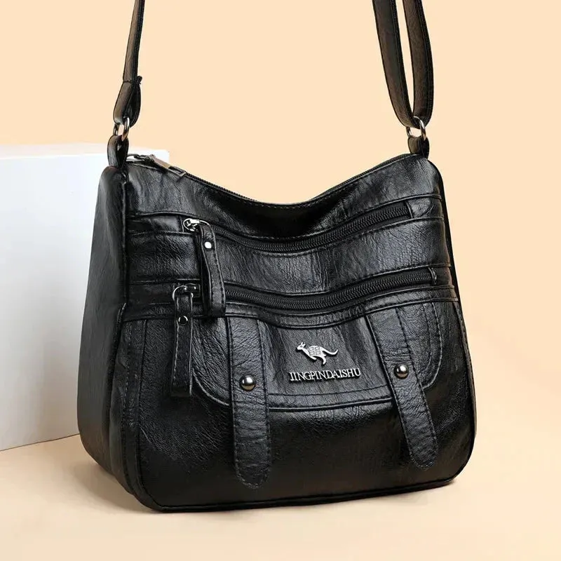 VELORA - CARRY LEATHER HANDBAG